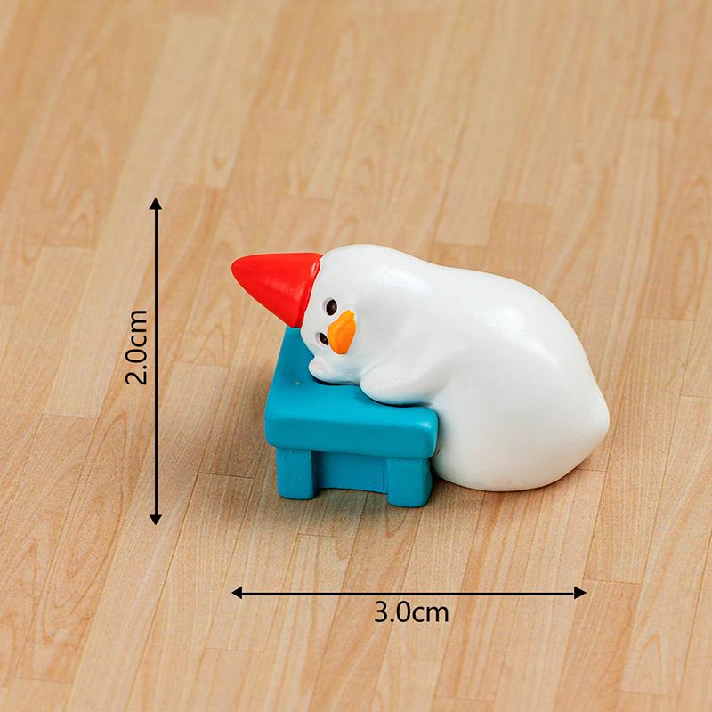 Мультяшная новинка, фигурка утки, милая статуэтка утки, кавайное мини-украшение в виде животного, креативное украшение для дома своими руками, аксессуары, подарки