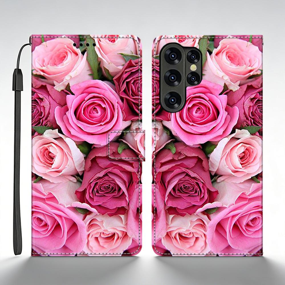 Чехол-бумажник с откидной крышкой из кожи для Samsung Galaxy S25 Ultra, чехол для Samsung S25 Ultra SM-S938B, задняя крышка с принтом, Coque Fundas
