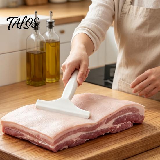 Инструмент для обработки пищевых продуктов Инструмент для удаления щетины свиньи, Скребок с Т-образной ручкой и лезвием из нержавеющей стали, Скребок Т-образной формы для легкого удаления жира с мяса и очистки кухни