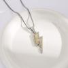 Unisex Minimalist Hip-Hop Lightning Pendant with Full Diamond Design