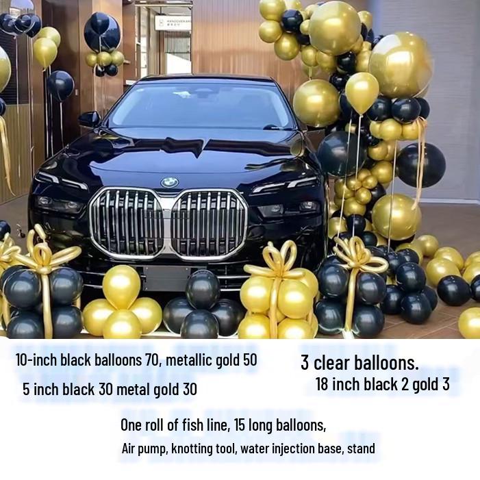 Car Showroom Balloon Chain Decoration for New Car Delivery Ceremony