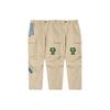 Li-Ning Steven Harrington Co-Branded Cartoon Embroidery Straight Casual Bottoms Unisex Bottoms Khaki AKXR479-1