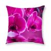 Цветная квадратная наволочка из полиэстера с цветком орхидеи из персиковой кожи, наволочка на скрытой молнии, 45x45 см, домашний декор для гостиной