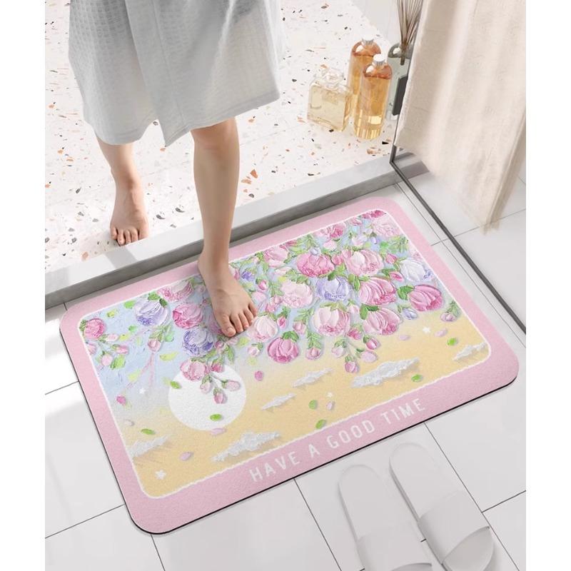 Итальянский коврик для пола в ванной, быстросохнущий коврик для ног из диатомовой грязи, туалет, туалет, коврик у двери туалета, впитывающий нескользящий ковер