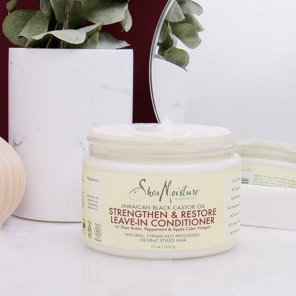 Увлажнение Ши Ямайское черное касторовое масло Укрепление Восстановление Несмываемый кондиционер 11,0 унций