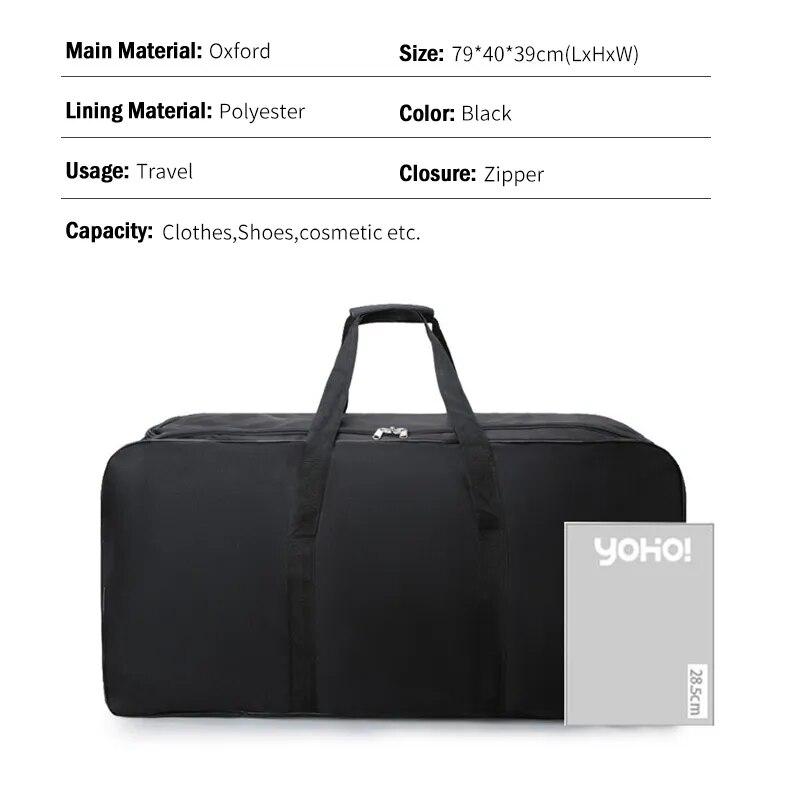Unisex Universal Wheel Travel Bag Large Capacity Duffle Durable Oxford Simple Multifunction Handbag Luggage Suitcase XA573F