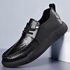 New Leather Shoes for Men's Shoes with Soft and Thick Sole Versatile Men's Casual Leather Shoes for Men's One-foot-resistant Shoes