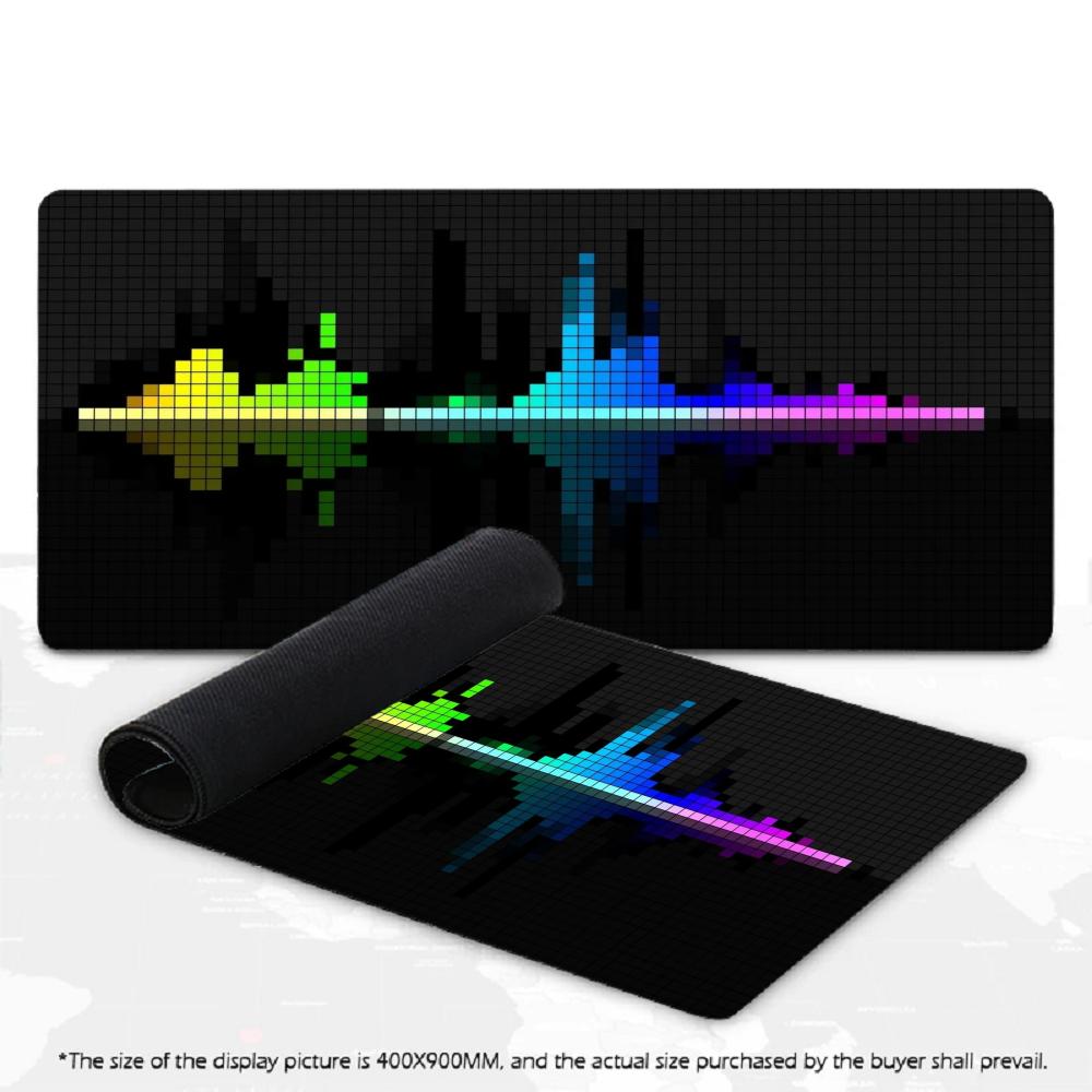 Large XXL Audio Waveform Gaming Mouse Pad Deskmat Non‑Slip Rubber Keyboard Mat Pc Game Desk Mats Gamer Computer Mousepad