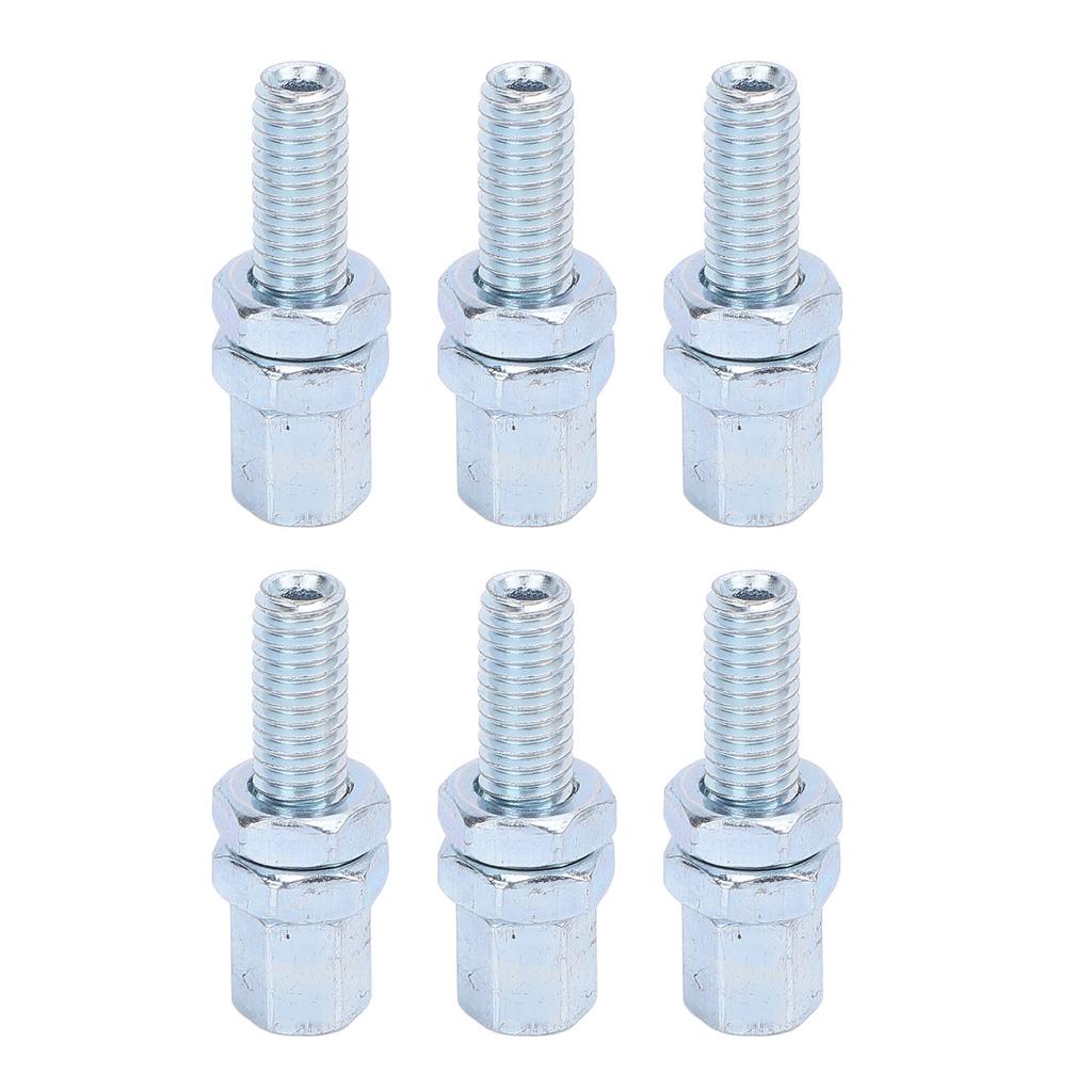 6PCS M6 Hollow Screw Kit High Hardness Steel Alloy Hollow Screw Nut Set for Motorcycle 212cc ATV Go Kart
