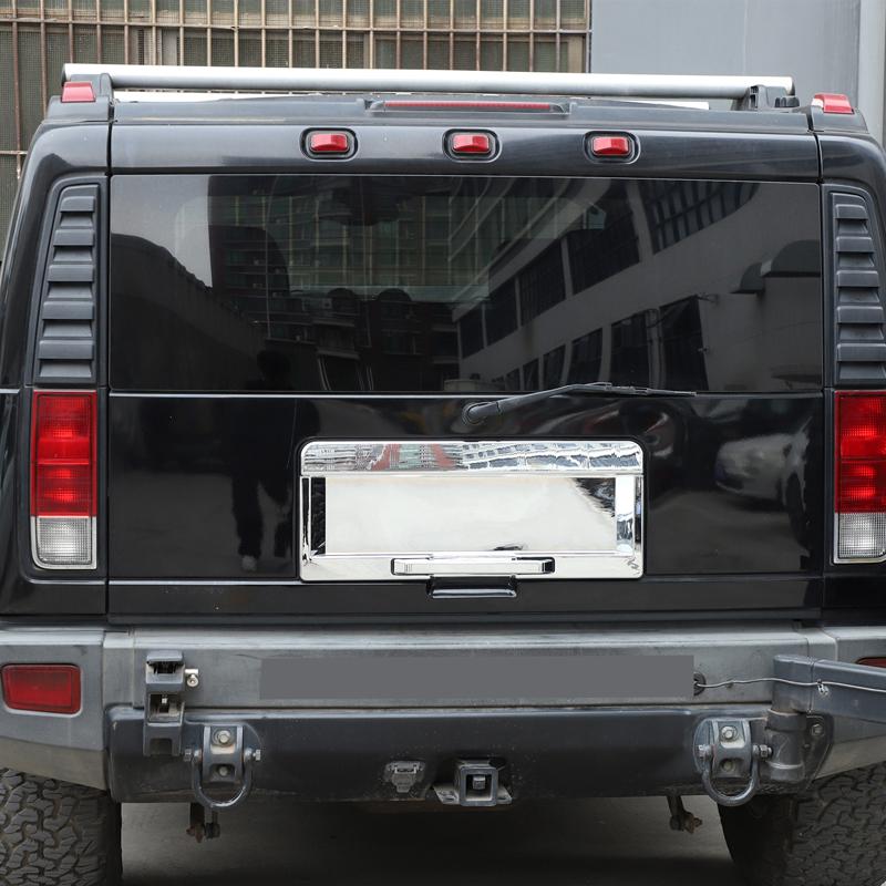 Для Hummer H2 2003-2009 ABS Серебристый Автомобильный Задний Багажник Держатель для номерного знака Отделка Автомобильные Аксессуары