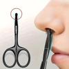 Stainless Steel Nose Hair Cut Black Eyebrow Trimming Nose Ear Hair Remover Trimmer  Beauty Tool