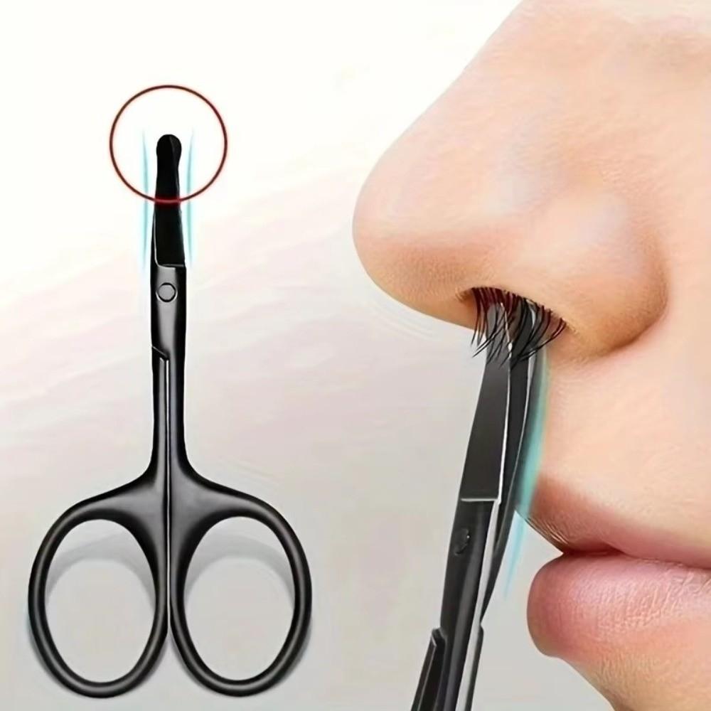 Stainless Steel Nose Hair Cut Black Eyebrow Trimming Nose Ear Hair Remover Trimmer Beauty Tool