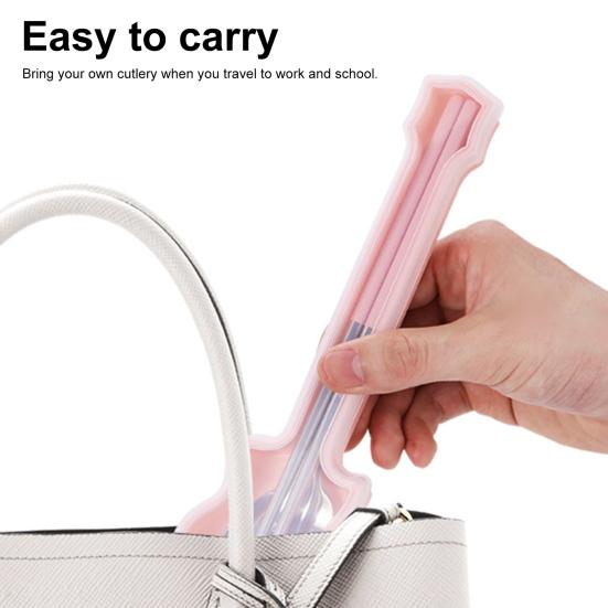 1 Set Spoon Chopsticks Food Grade Mirror Polish Smooth Edge Rust-proof Corrosion Resistant Dinning