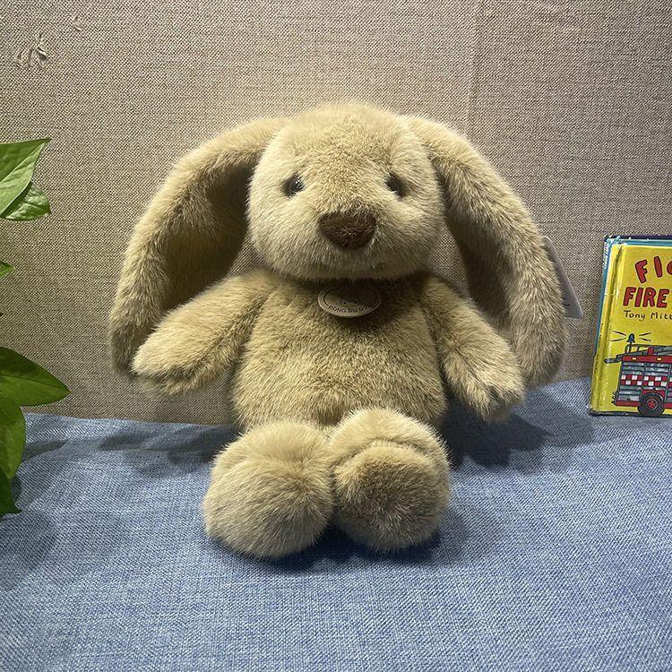 Cute Bunny Plush Toy Soft Long Ear Rabbit Stuffed Animal Comfort Doll Birthday Gift for Kids Pink