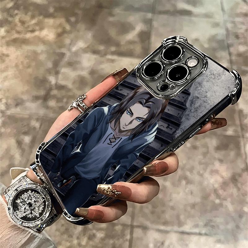 A-Атака Титанов Эрен Йегер Покрытие Чехол для Телефона Для Iphone 16 17 Pro Max Air 16E 14 15 Plus 12 13 Mini Противоударный Подушка Безопасности Чехол