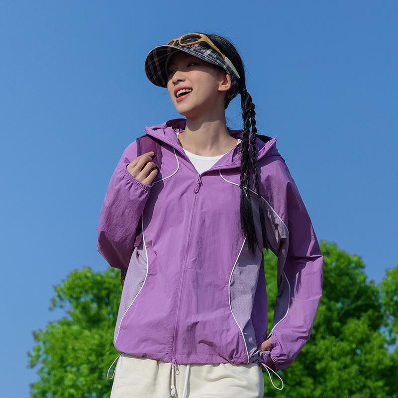 A banana mountain series of original yarn sunscreen clothing for girls outdoor UV protection sunscreen clothing for women is light, breathable and