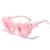 Plush Sunglasses, Personality Love Gradual Change Pink Glasses, Funny Heart Sunglasses