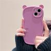 Корейский милый чехол для телефона с 3d мультяшными медвежьими ушками для Iphone 14 13 12 11 Pro Max X Xr, противоударный мягкий чехол с милыми животными