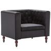 VidaXL Fauteuil avec Revêtement en Velours Noir Canapé à 1 Place de Salon 247012