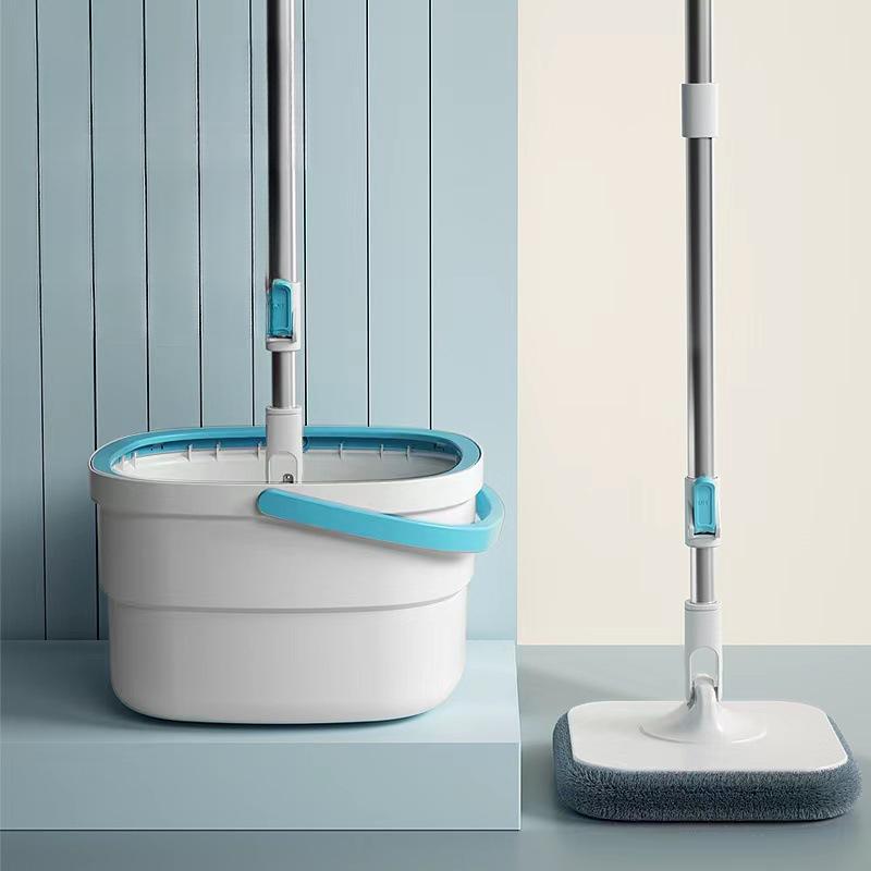 Ведро для швабры для домашнего использования без помощи рук, автоматическое устройство для мытья полов с функцией обезвоживания, экономящее усилия ленивых людей, вращающаяся швабра