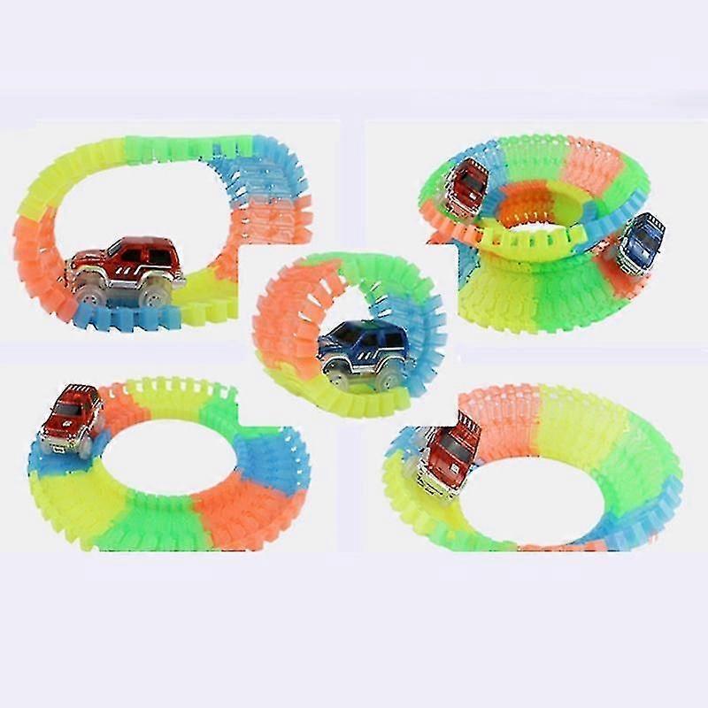 Light Up Replacement Car Toys Compatible with Most Tracks, Glow in The Dark Race Cars for Kids Boys Gifts