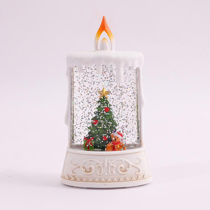 Рождественские огни, свечи, маленькие ветряные фонарики, декоративные подарки, светильники для водных пейзажей для пожилых людей, настольные украшения, оформление рождественской елки.