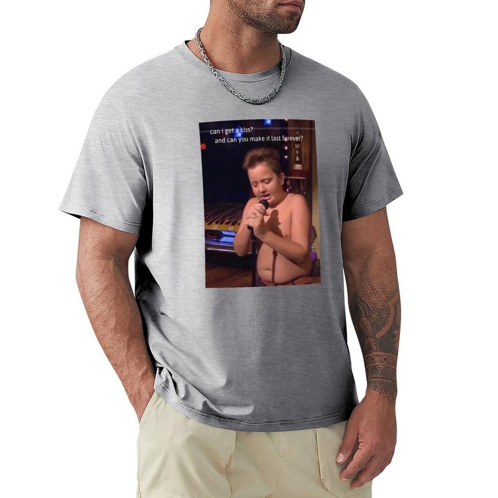Могу ли я получить поцелуй и можешь ли ты сделать так, чтобы он длился вечно? Футболка Gibby Get A Kiss, новое издание, винтажная аниме-рубашка, мужская одежда