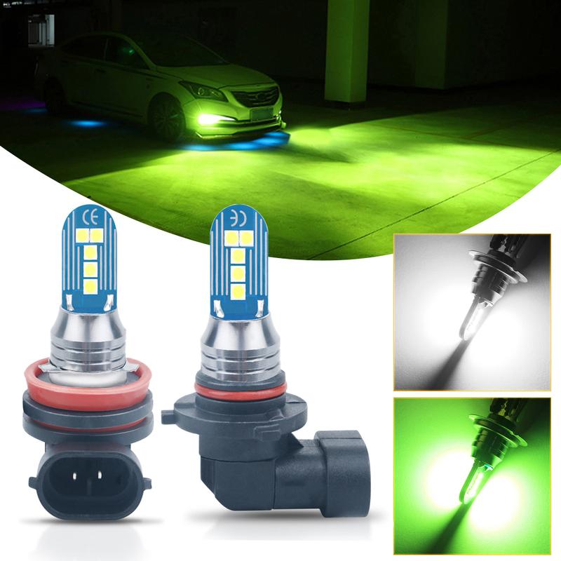 1Pcs H4 H8 H11 H7 9005 HB3 9006 HB4 LED Green White Fog Light Bulb Car Motorcycle Driving Running Front Lamp 12V For Toyota Kia