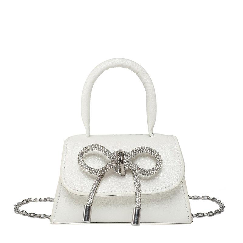 Французский нишевый дизайн премиум мини-сумка 2025 для девочки с бантом, цепочкой, для помады, наушников, сумка-мессенджер, тренд