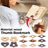 One Hand Reading Thumb Bookmark Wooden Book Page Holder Convenient Thumb Book Holder  School Office