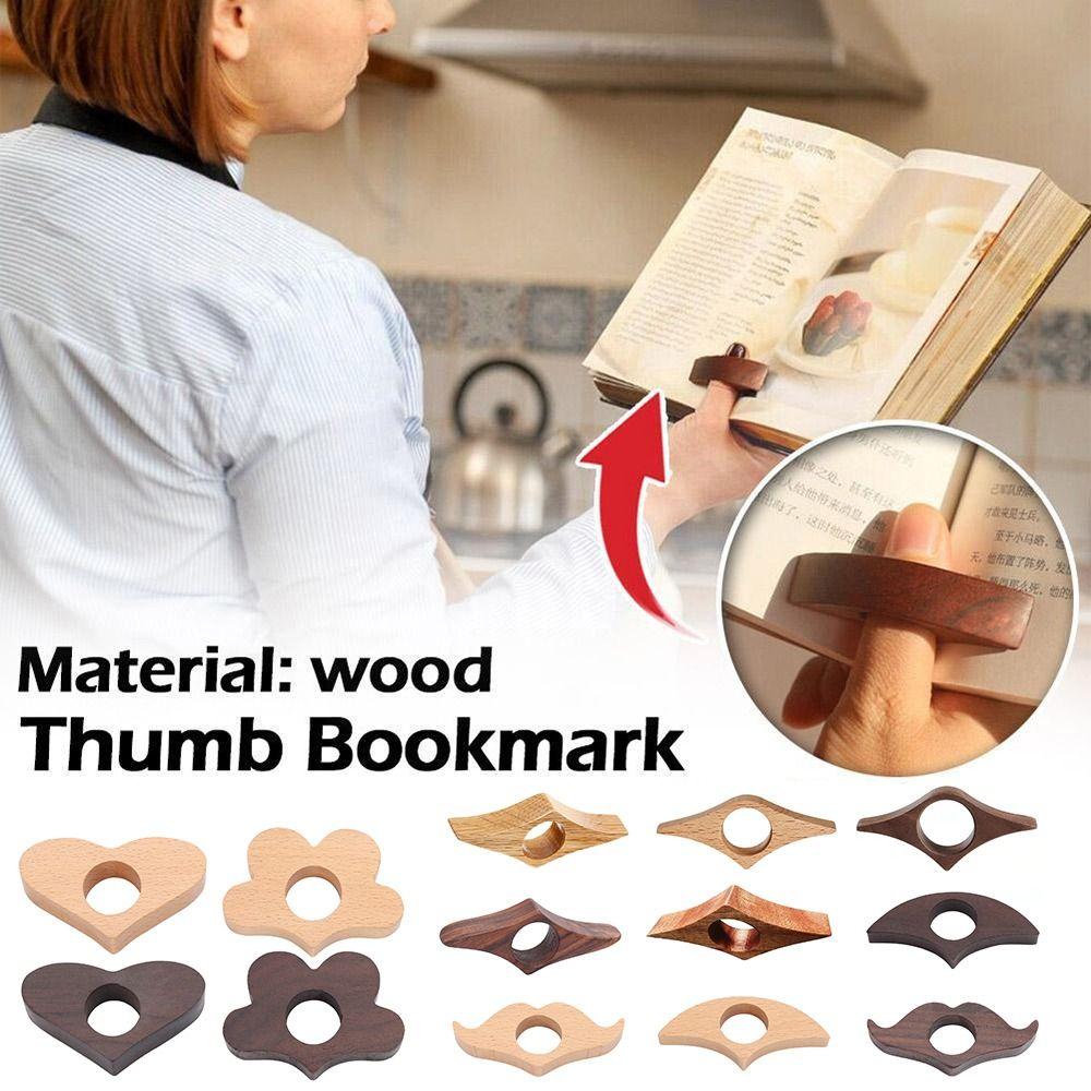 One Hand Reading Thumb Bookmark Wooden Book Page Holder Convenient Thumb Book Holder School Office