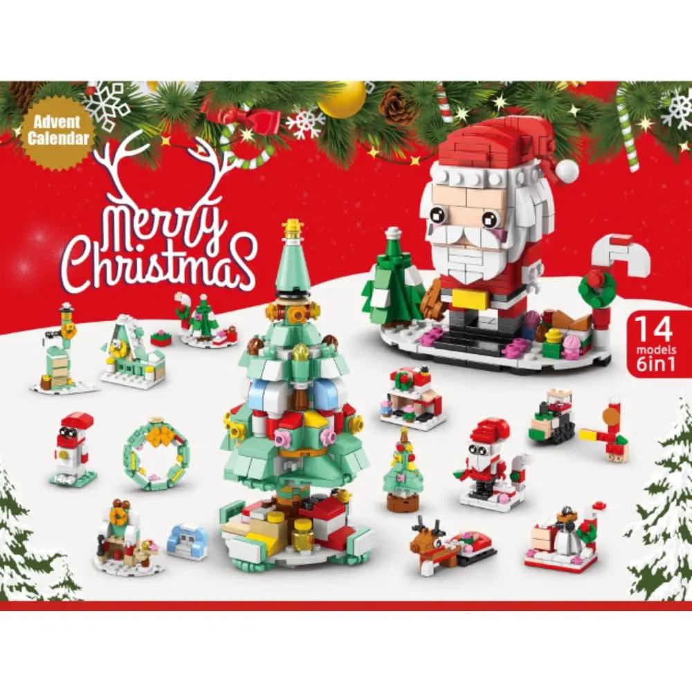 24 года рождественский набор строительных блоков коробка детские игрушки рождественский адвент календарь кирпичи DIY развивающие игрушки набор подарок для детей взрослых