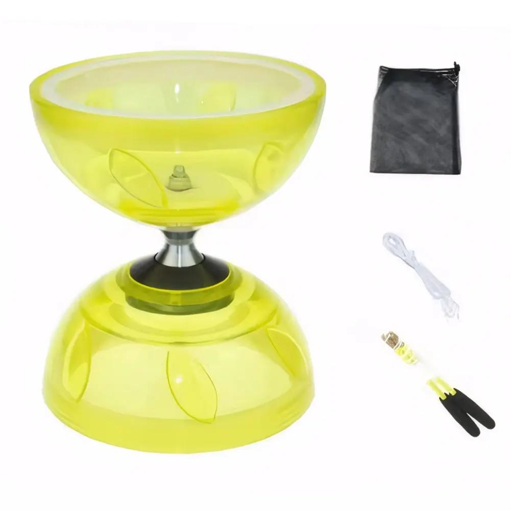 Chinese Yoyo Diabolo Set with 2 Diabolo Sticks String and Net Bag Triple Bearing Diabolo for Adults Kids Elderly Agility Exercis