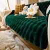 Thicken Imitation Rabbit Fur Plush Sofa Slipcover Non-slip Soft Sofa Towel Couch Cushion Cover for Living Room Modern Home Decor
