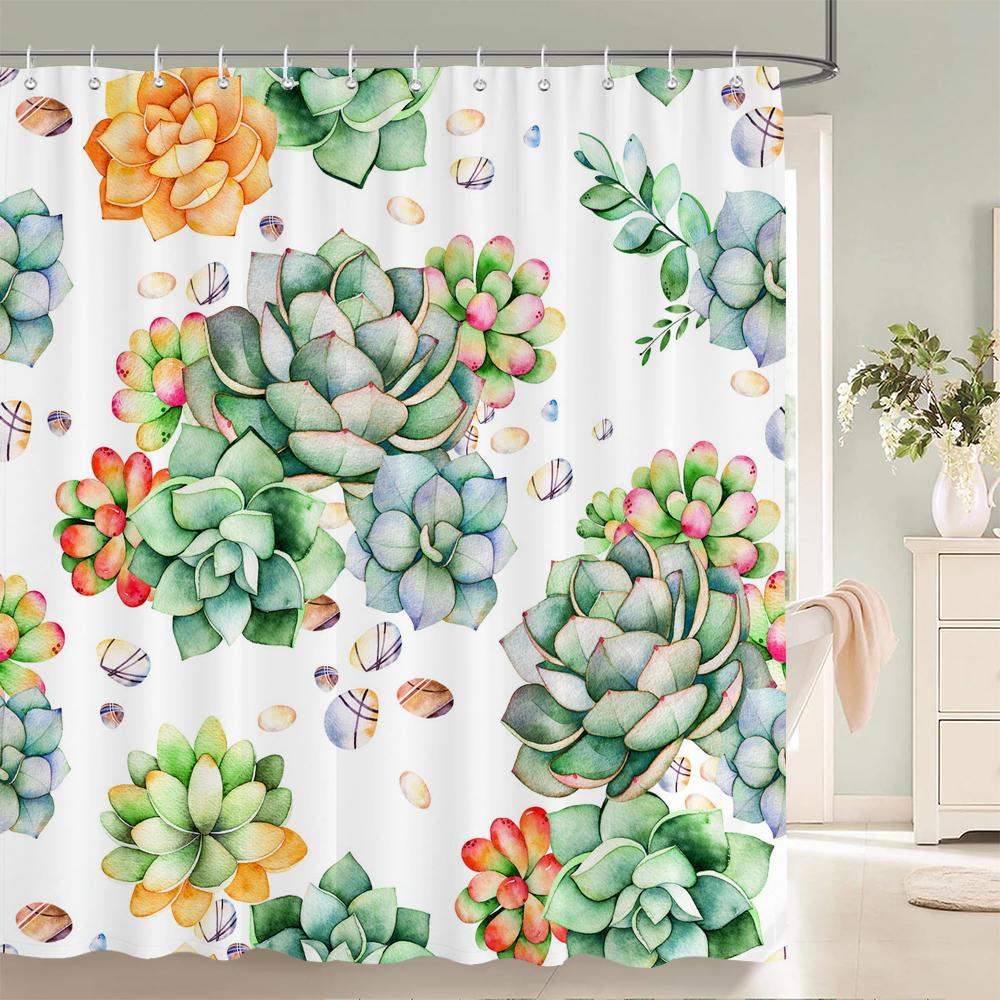 Современная занавеска для ванной с лимонами из свежих фруктов, водонепроницаемая тканевая занавеска для душа с 12 крючками, экран для ванны для ванной комнаты, домашний декор