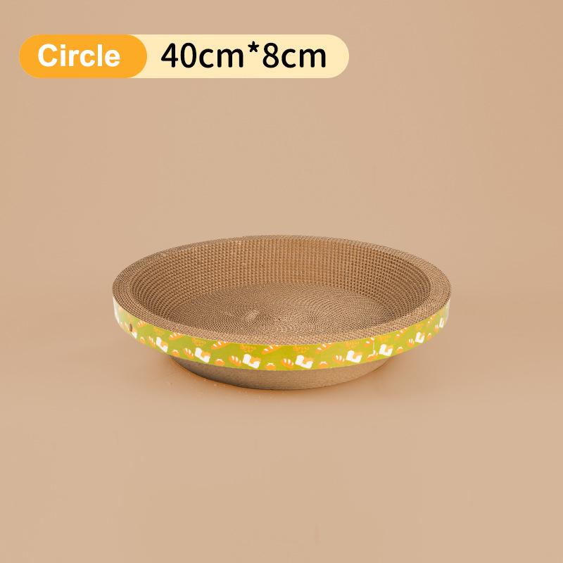 Круглая когтеточка для кошек, прочная чашеобразная подкладка для когтеточки для кошек, игрушки для кошек, гофрированная бумага, когтеточка для кошек высокой плотности, товары для животных