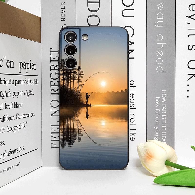 Чехол для телефона с рисунком «Пейзаж на закате с удочкой» для Motorola Moto Edge 50 Fusion 40 30 Neo G34 G14 G24 G85 G54 Pro Мягкие чехлы