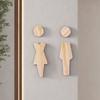 2pcs/se Self-adhesive Bathroom Door Signs Antique Men's And Women's Toilet Sign  Hot Spring