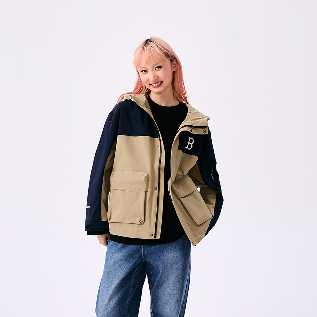 Новая базовая коллекция MLB Базовая куртка Boston Red Sox SS25 Пальто Унисекс Морской синий/Хаки 3AWJB0551-43BGP