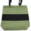 Cotton Tote Bag Two-Tone Green Black 10oz 38x42x12cm