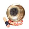 Tibetan Singing Bowl Set Totem Sound Bowl Meditation Bowl Unique Gift Helpful for Meditation Yoga Stress Relief Copper