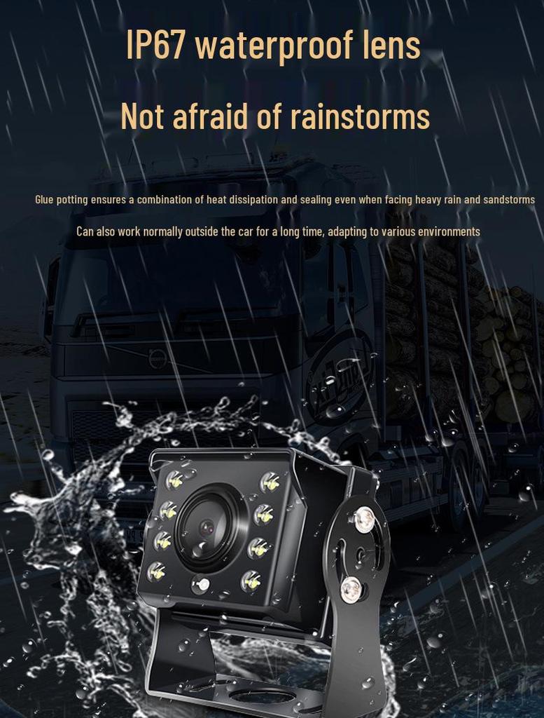 Монитор заднего вида для грузовика HD с ночным видением и системой записи с двойной/четверной камеры