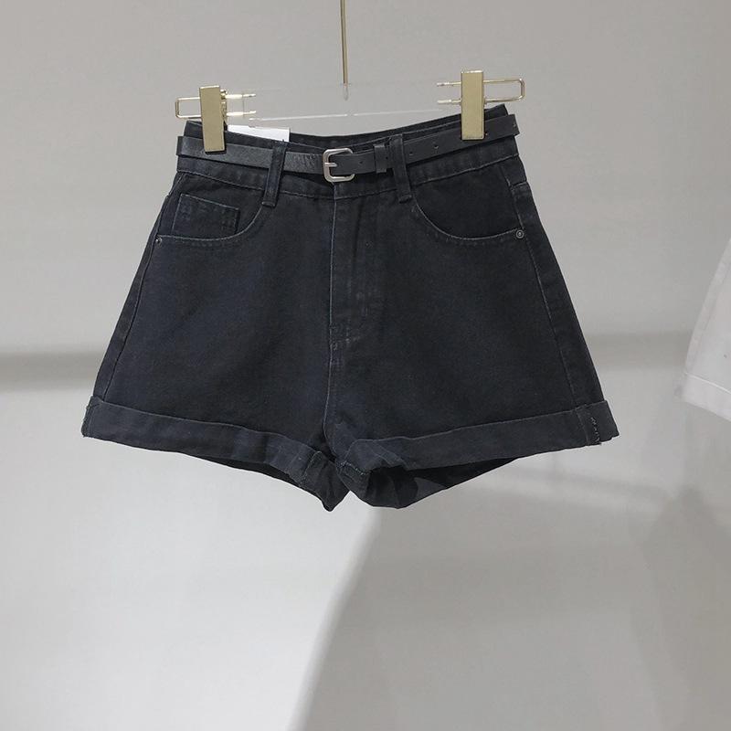 Классические и минималистичные модные универсальные женские свободные тонкие летние джинсовые шорты с подвернутым краем A Word Wide Leg Индивидуальность и модность