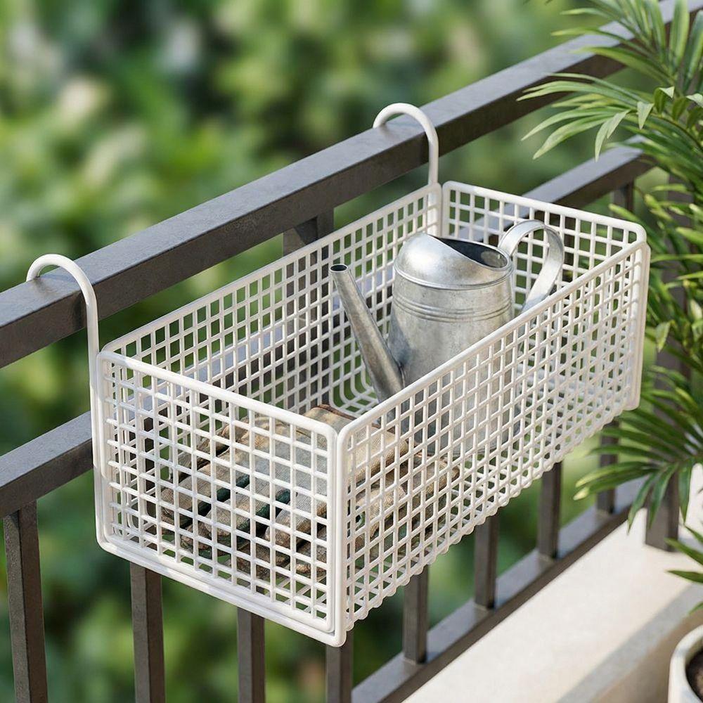 Hollow Hanging Storage Rack No Drill Iron Bedside Hanging Basket Holder Large Capacity Door Bedroom Organizer Bedroom