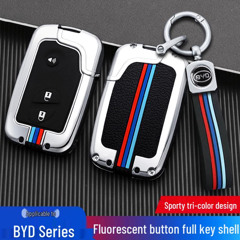 Metal Shell Car Key Cover for BYD Models: F3, FO, E6, M6, G3, L3, Tang, S6, S7