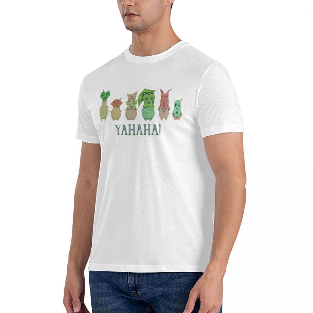 Korok Yahaha Tshirt Unisexs Retro Round Neck ZZelda Tshirt 2026 Summer Unisexs Womens Luxury Fashion Cotton Tshirt