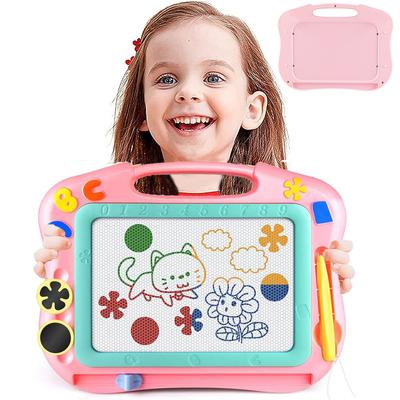 Магнитная доска для рисования для детей, большая доска для рисования с магнитными бусинами и ручкой Монтессори, развивающие игрушки для рисования, подарок