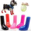 4Pcs Shoes Stretchy Pet Rain Waterproof Dog Non Boots Protective