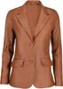 Designer Tan Genuine Stylish Handmade Classic Blazer Women's Lambskin Leather Casual