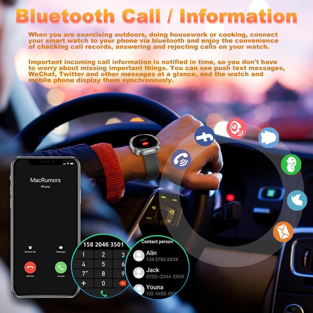 2024 New Smart Watch 7 Ultra Men AMOLED Screen Multi-Function Sports Fitness Tracker Health Women Smart Watch for OPPO VIVO